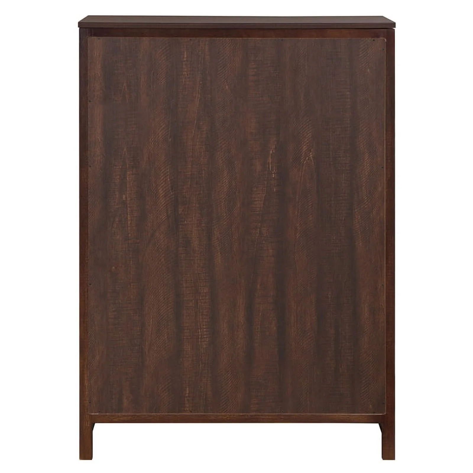 Home Square 3-Piece Set with 2 Nightstands and 5-Drawer Chest in Walnut