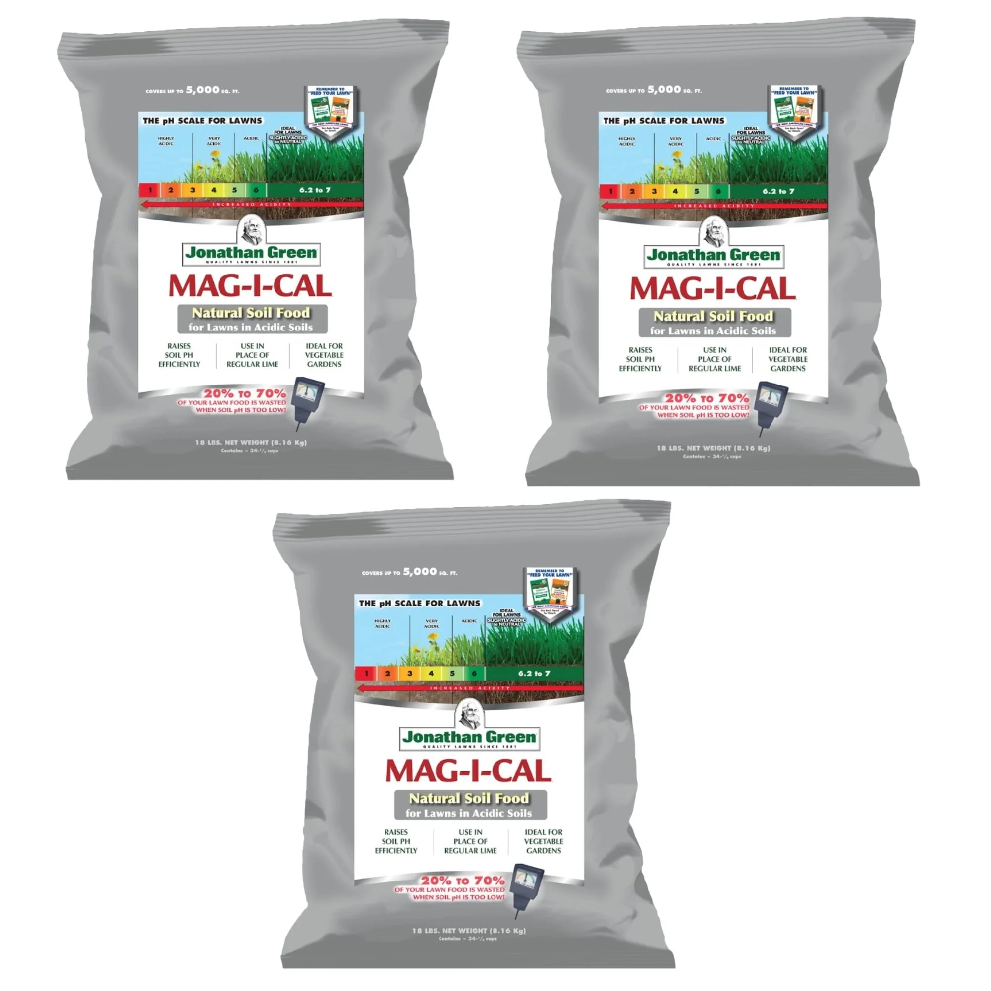Jonathan Green & Sons 11353 Mag-I-Cal Natural Food for Lawns in Acidic Soils, 5,000 sq ft, One Bag 3