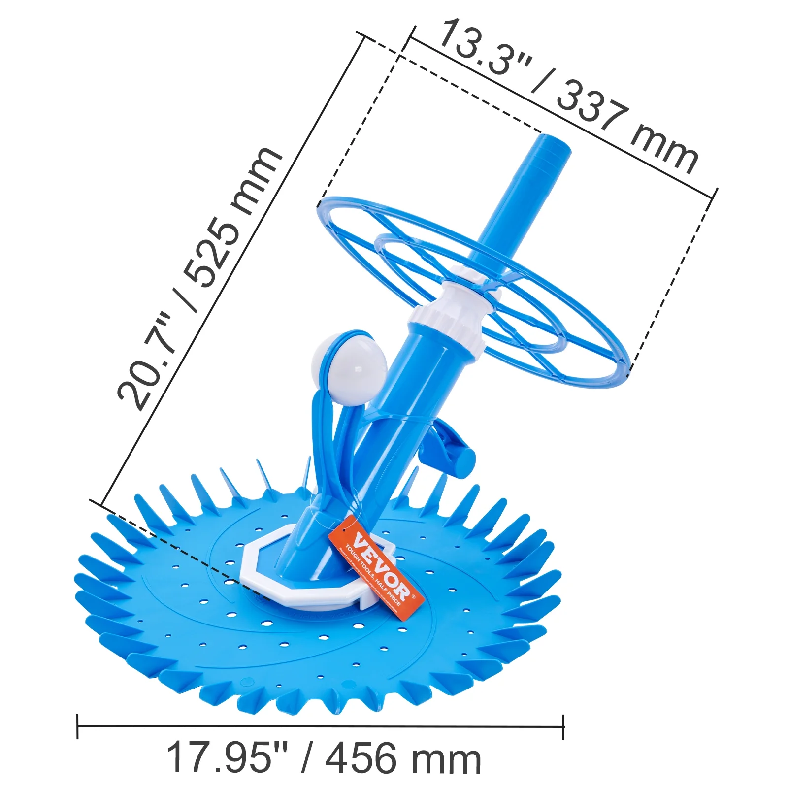 BENTISM Automatic Suction Pool Cleaner Low Noise Pool Vacuum In-Ground Aboveground Complete Hose Set with 12 Hoses Extra Diaphragm