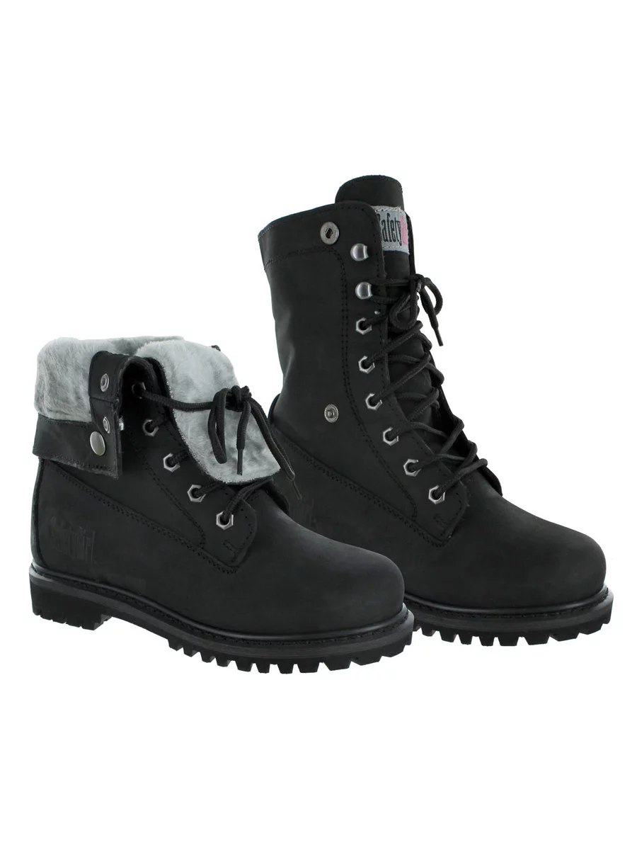 Safety Girl Madison ST Fold-Down Work Boot- Black Size 7.5M