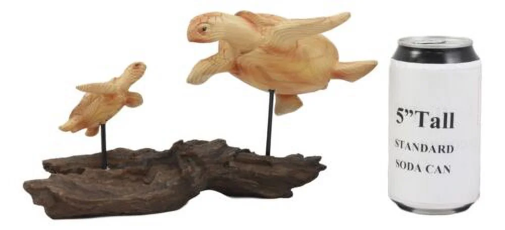 Ebros Under The Sea Mother & Baby Sea Turtle Family Statue 10