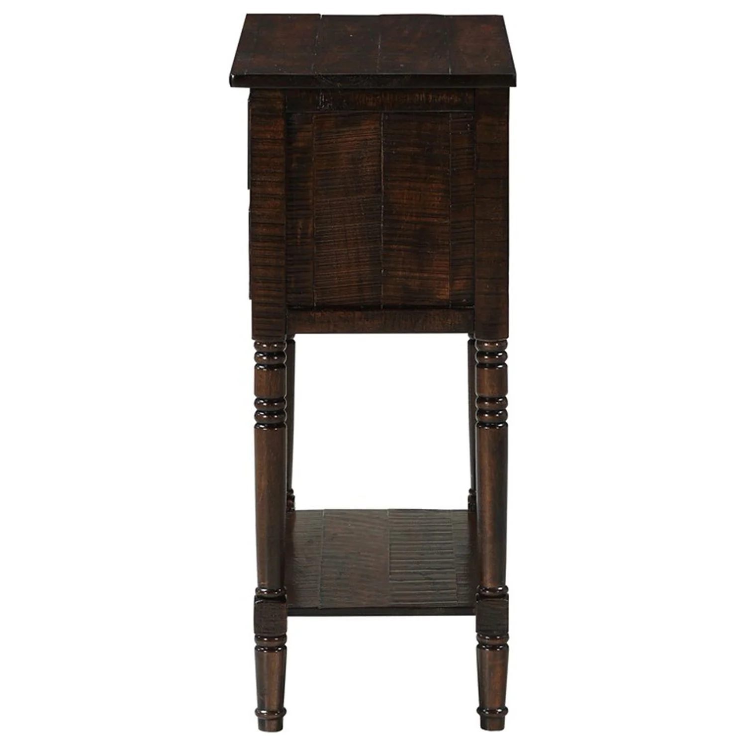 HomeStock Suburban Sophistication 3 Drawer Hall Table With Shelf
