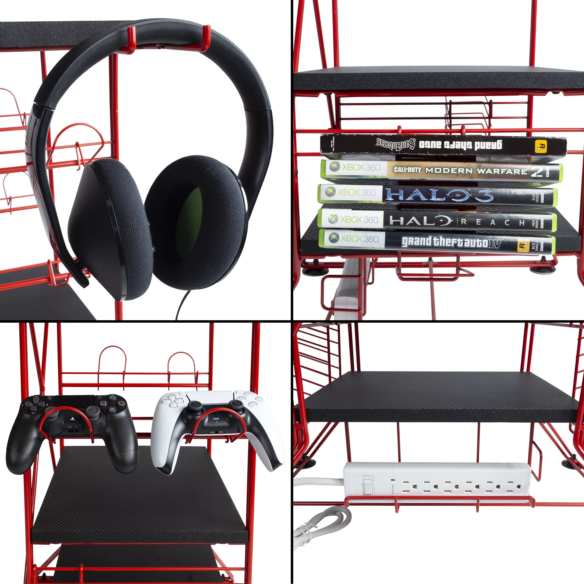 Homiyad Stand- Atlantic Centipede Tv/Gaming Storage Xl Black/Red