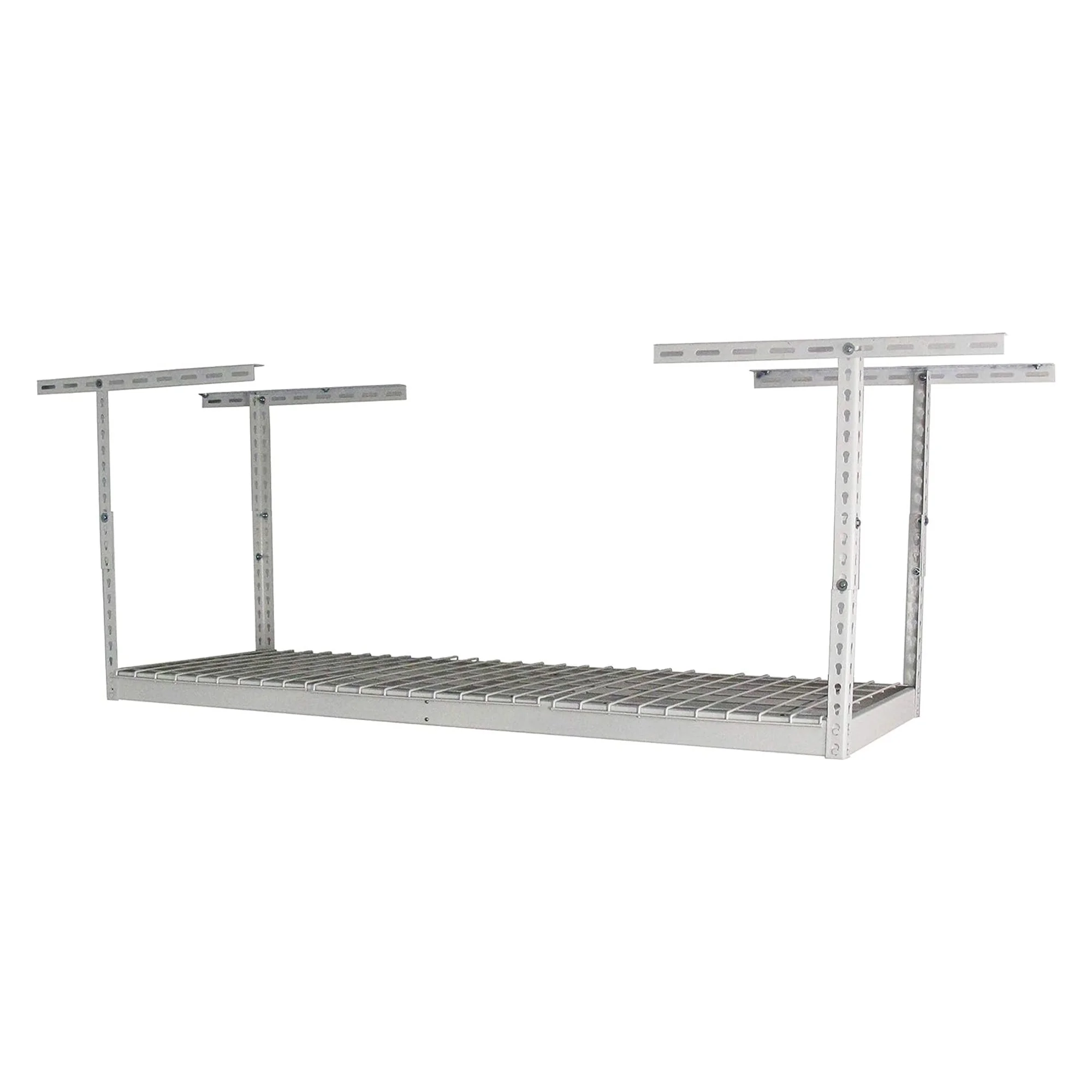 SafeRacks 2' x 6' Overhead Garage Storage Rack Holds Up to 300 lbs, White