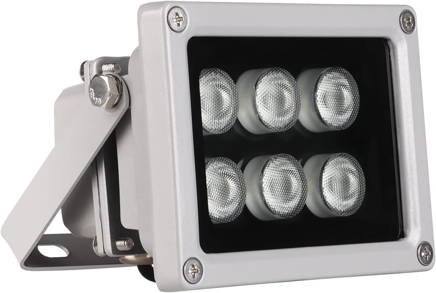 Infrared Illuminator, 850nm 6 LEDs 90 Degree Wide Angle IR Illuminator for Night Vision,Waterproof LED Infrared Light for IP Camera,CCTV Security Camera