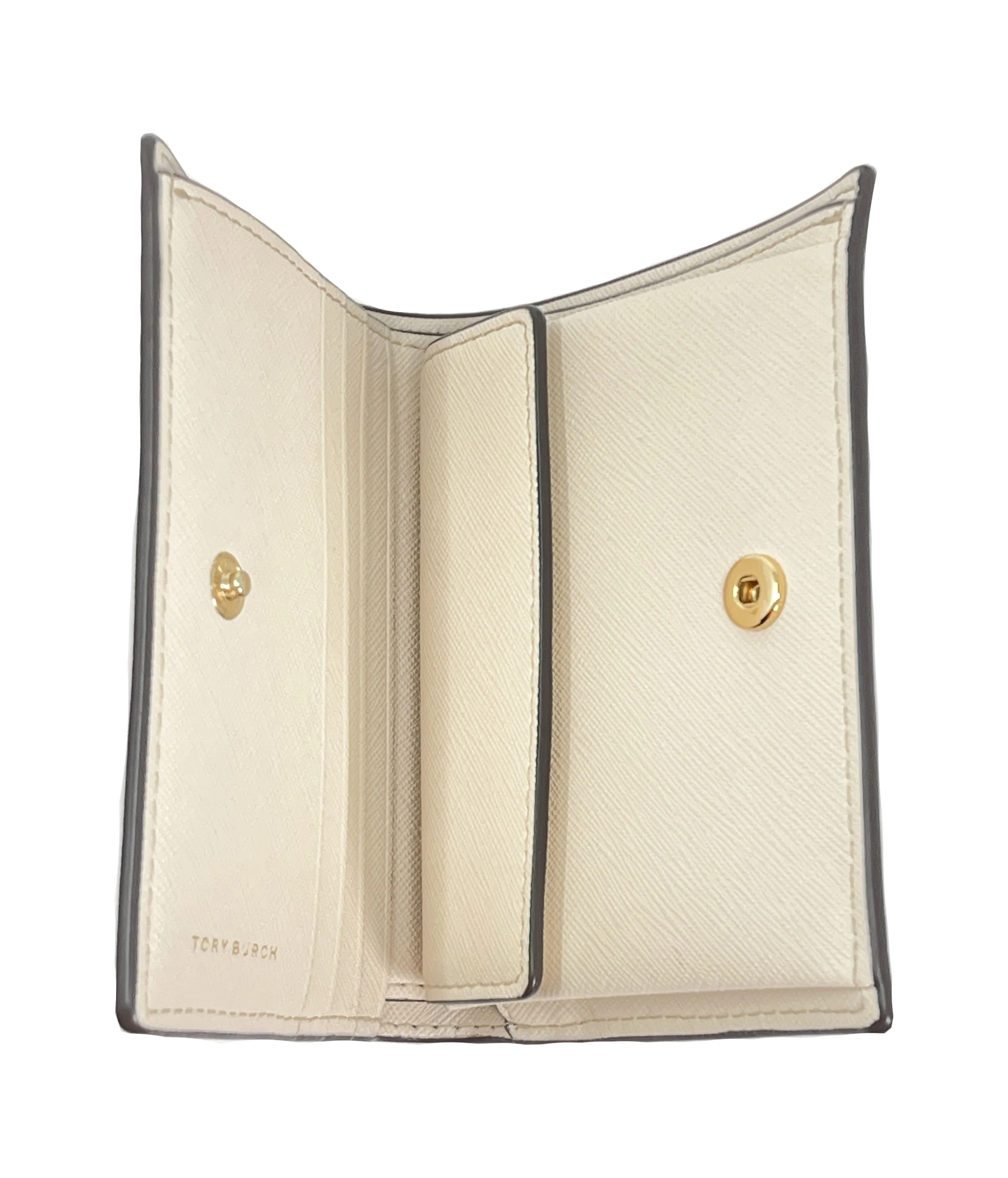 Tory Burch Emerson Saffiano Leather Printed Mini Wallet (Multicolor)