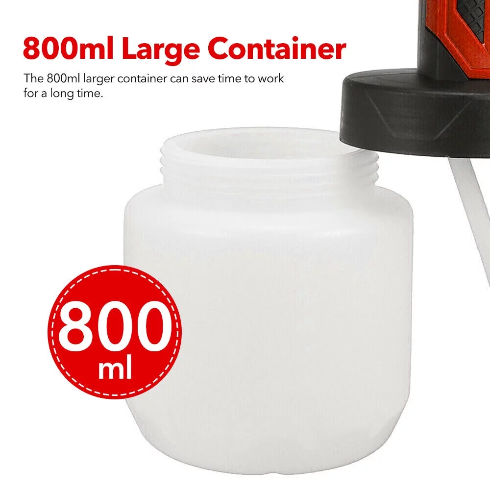 800W Electric Paint Sprayer 800ml Handheld HVLP Spray Gun Home Powerful & Rechargeable DIY Painting Tool