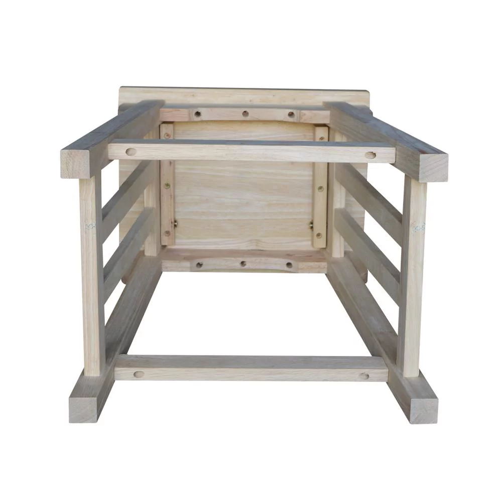 International Concepts Wood Slat Back Aspen Counter Height Panel Stool - Unfinished - 24