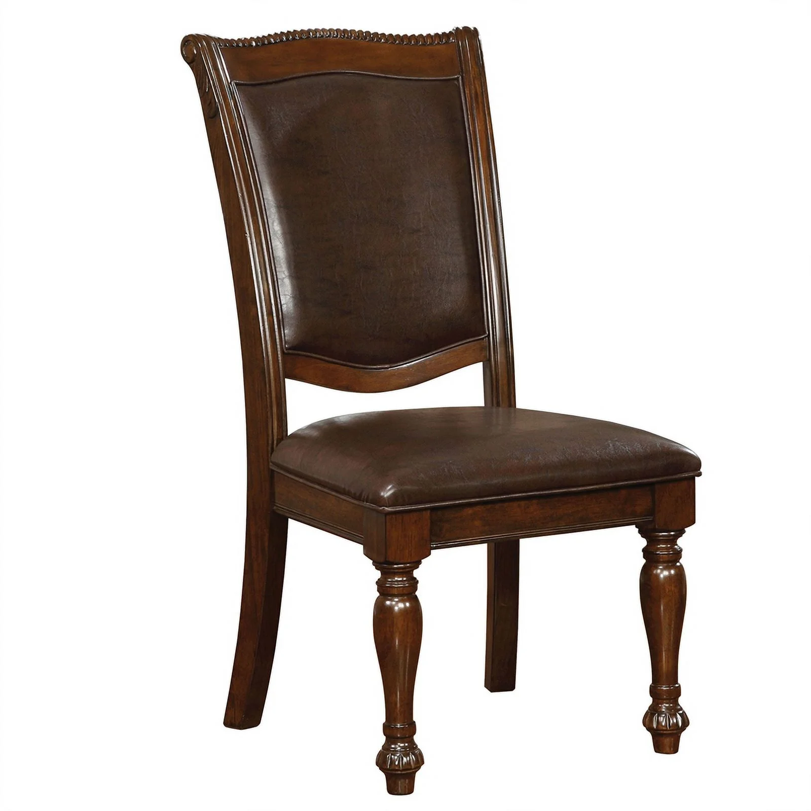 Furniture of America Alstroemeria Wood 7-Piece Dining Table Set in Brown Cherry