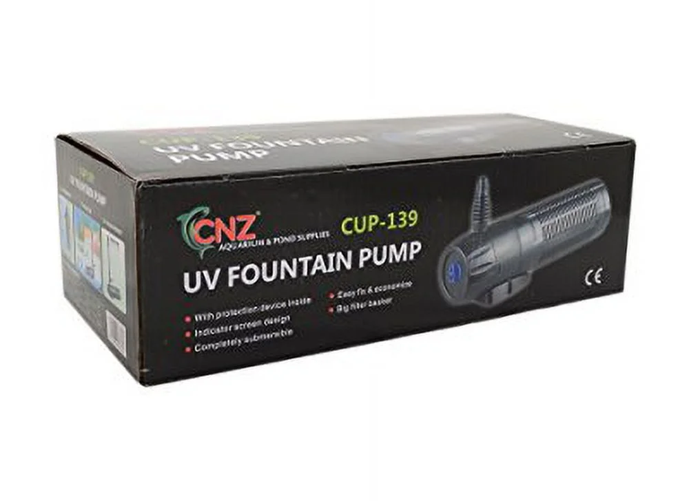 CNZ CUP-139 Submersible Fountain Pump with 13w Clarifier, 265gph