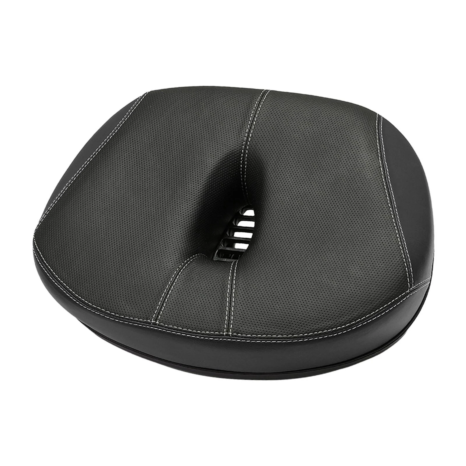 kesoto Noseless Bike Seat Cushion for Men Women, Comfort Wide Bicycle Seat, Oversized Comfortable Saddle for Exercise, Electric Bike Black