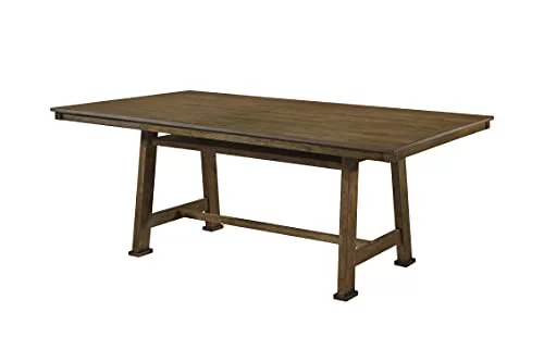 Kings Brand Furniture - Howell Wood Rectangular Dining Room Table with Storage, Brown