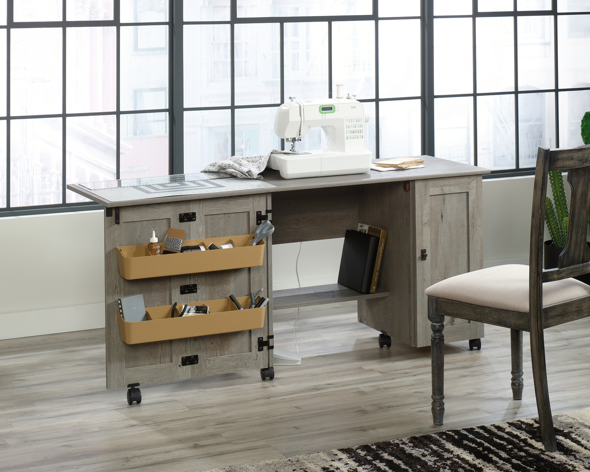 Sauder Select Sewing/Craft Cart Mystic Oak