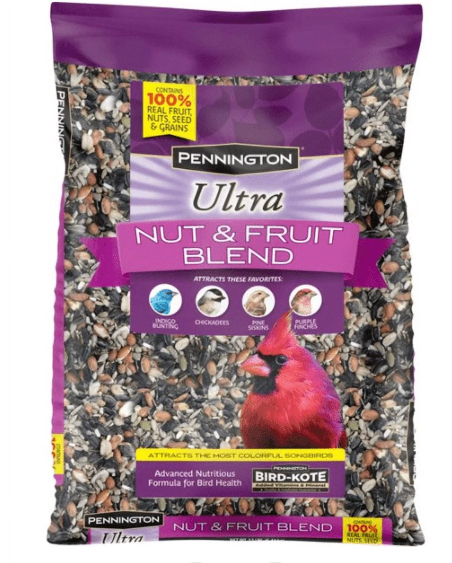 Pennington Ultra Fruit & Nut Blend, Wild Bird Seed and Feed, 24 lb. Bag
