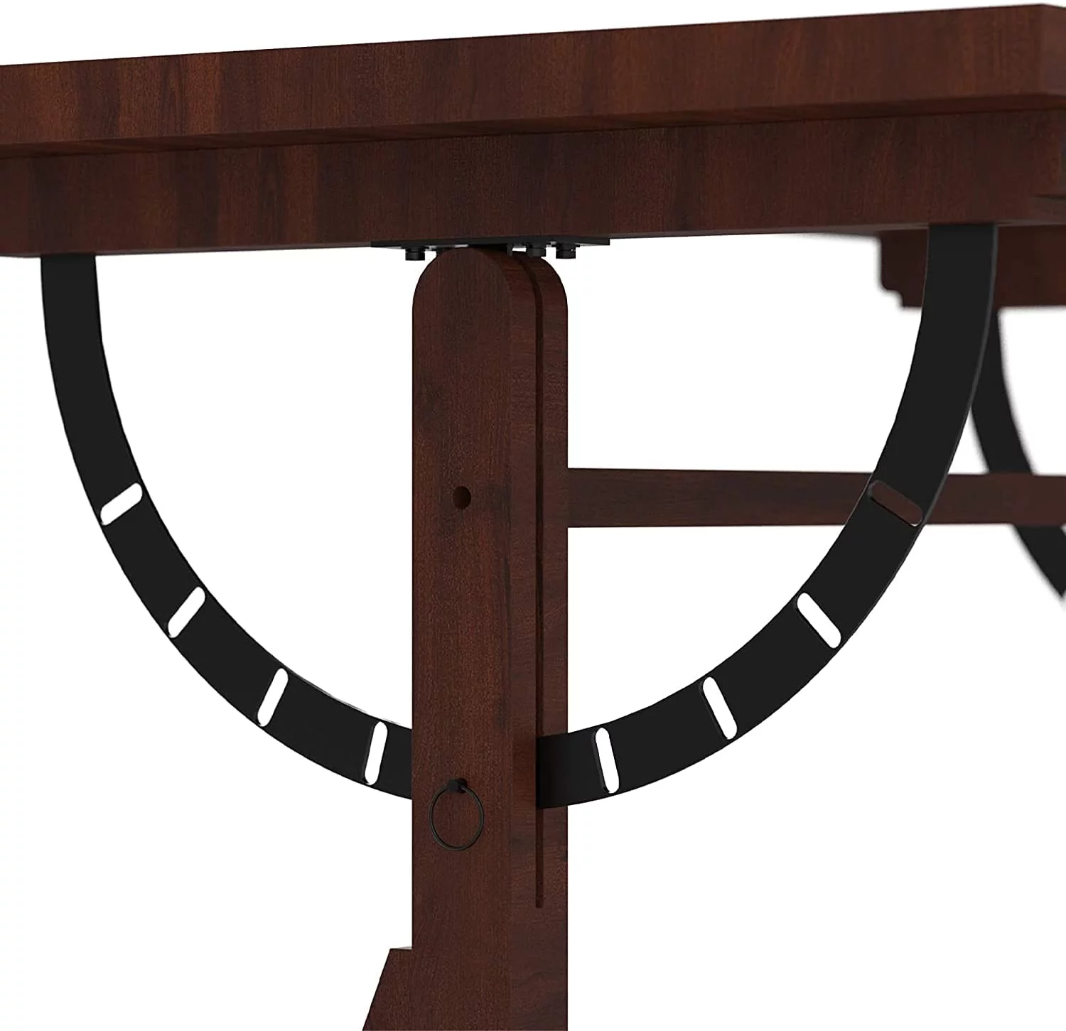 Computer Desk Home Office Desk Coffee Table, Farmhouse Style Design Adjustable Table, Solid Wood