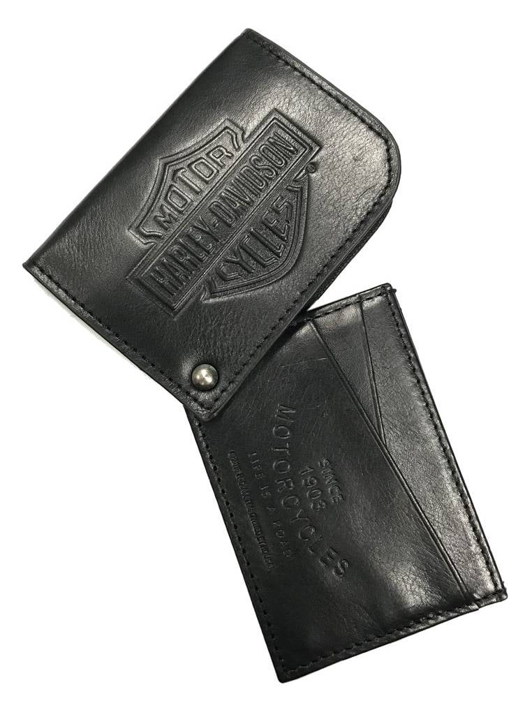 Harley-Davidson Men's B&S Classic Card Holder Leather RFID Wallet HDMWA11485, Harley Davidson