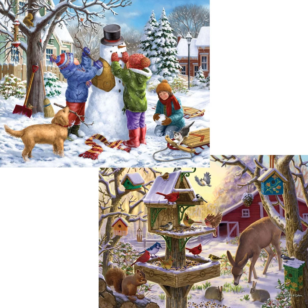 Bits and Pieces - Value Set of Two (2) 500 Piece Jigsaw Puzzles for Adults - Each Puzzle Measures 18