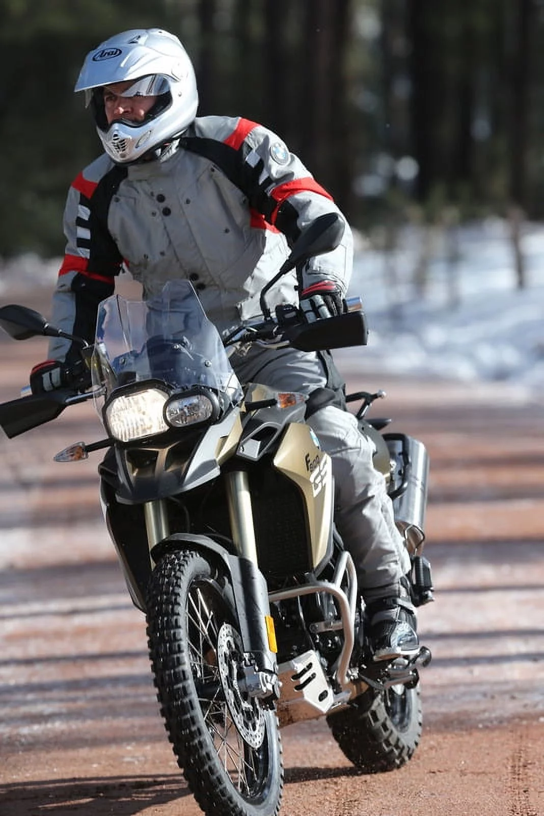 Arai XD-4 Solid Dual Sport Motorcycle Helmet (M2020D) Aluminum Silver MD