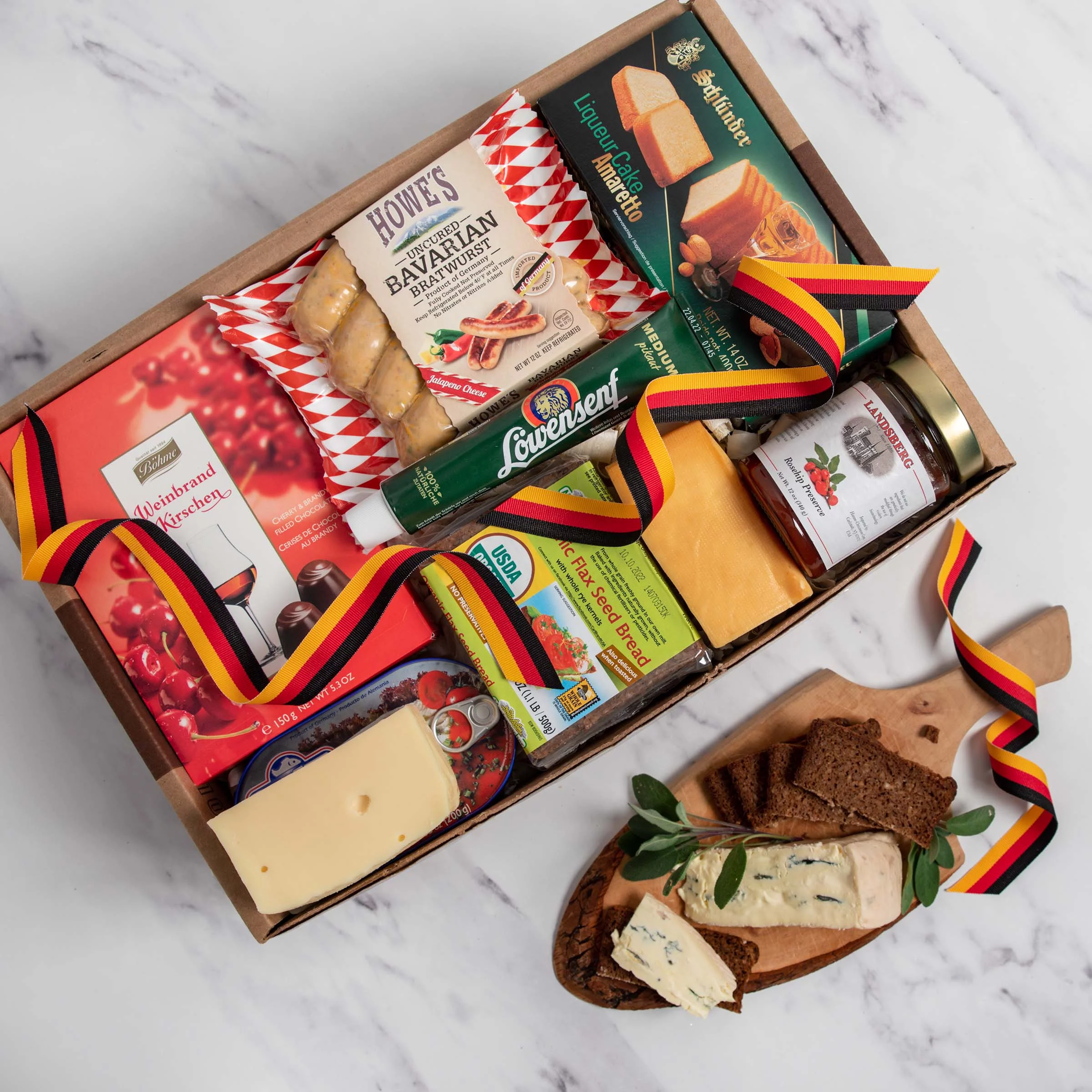 igourmet Authentic German Gourmet Food Gift Box - Hand-curated Assortment of German Cheeses, Bread, Cake, Sausages, Mustard, Jam and Chocolates - Ideal for Food Lovers and European Cuisine Enthusiasts