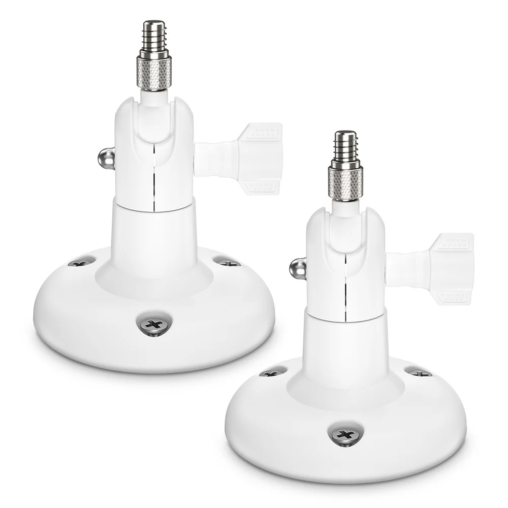 2 Pack Adjustable Wall Mount for ARLO HD/ARLO PRO/ARLO PRO2/ARLO GO/ARLO ULTRA/WYZE CAM PAN Home Camera Mounting Bracket Outdoor Indoor for Home , White