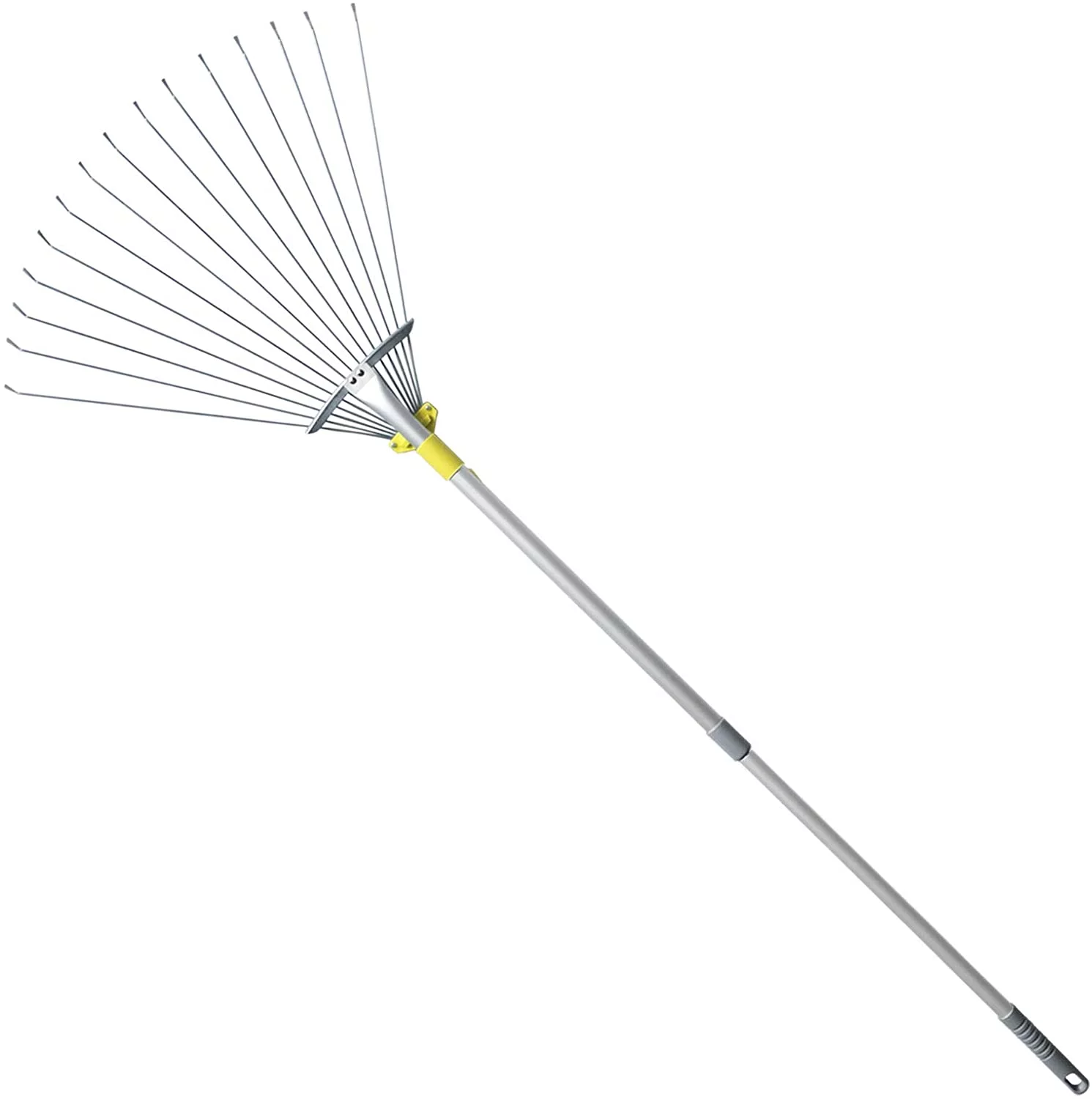 Jardineer 63 inch Adjustable Garden Rake Leaf,Aluminum Rake