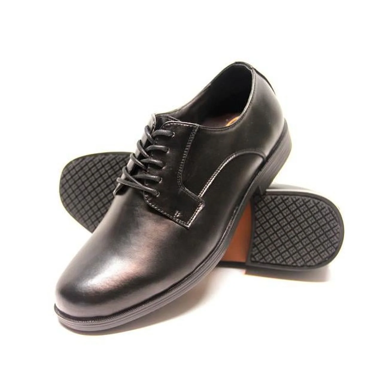 Mens Slip-Resistant Oxfords Dress Work Shoe, Black - Size 14