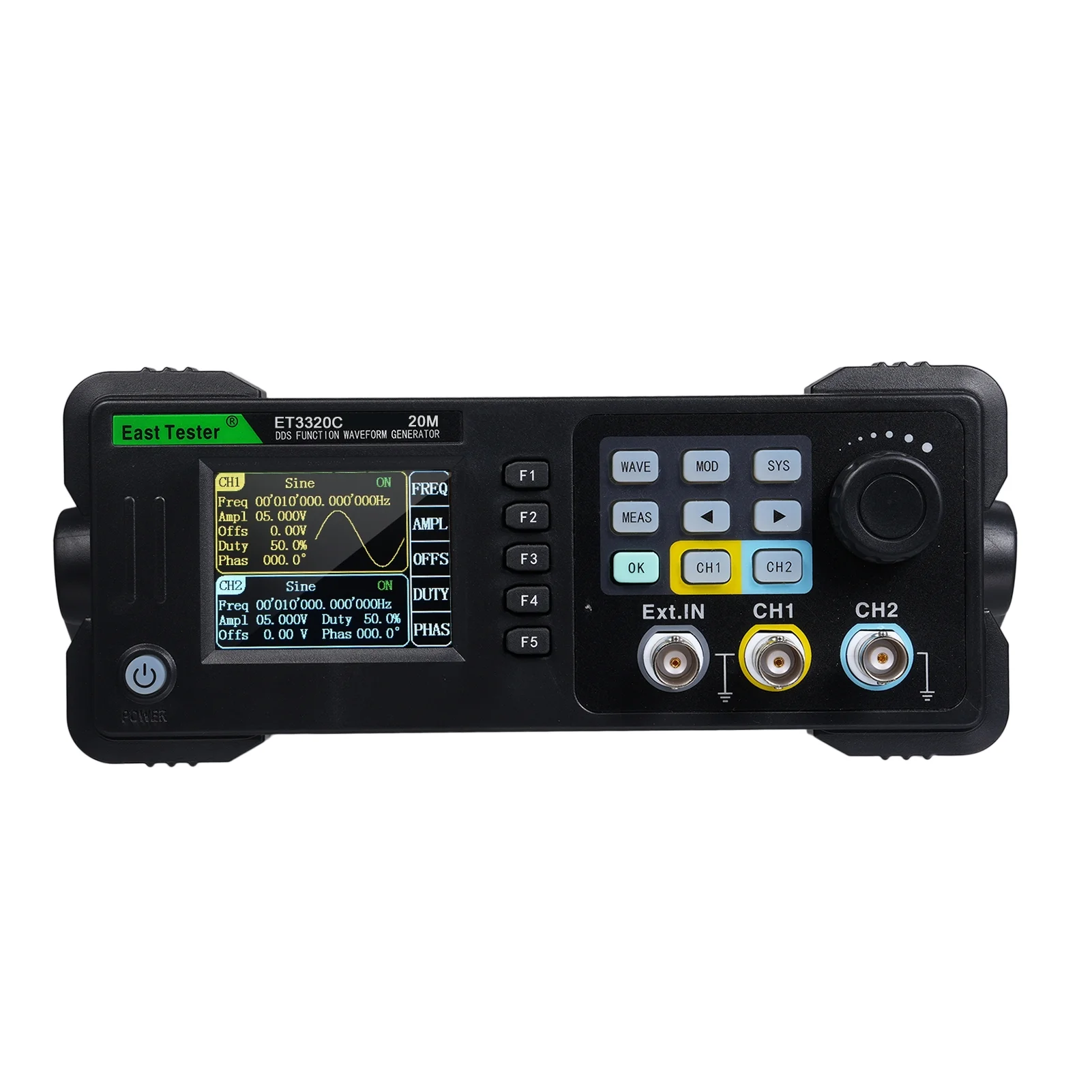 East Tester Signal generator,20mhz Meter Source 200msa/s Tester Two-channel Et3320c Source East Tester Rate Meter Et3320c Function/