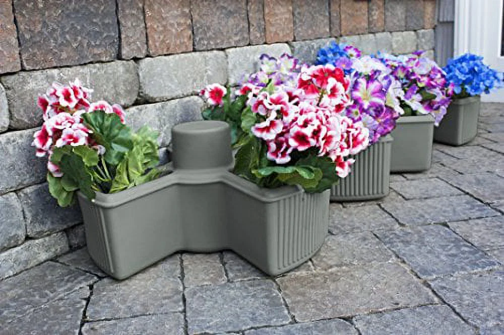 Good Ideas VVG3-SLA Venetian Vertical Garden Planters, Slate, 3-Pack