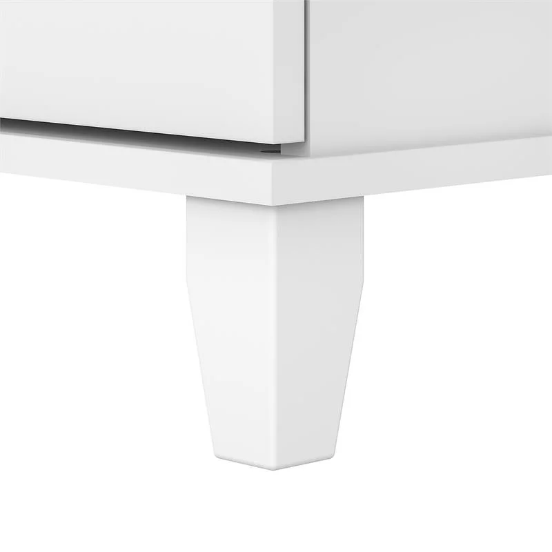 Home Square 2 Piece Engineered Wood Lateral Filing Cabinet Set in White