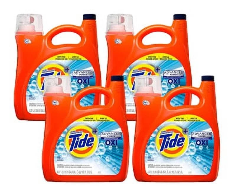 Tide Advanced Ultra Concentrated Power Liquid Laundry Detergent with Oxi - 89 Loads(4/Case)