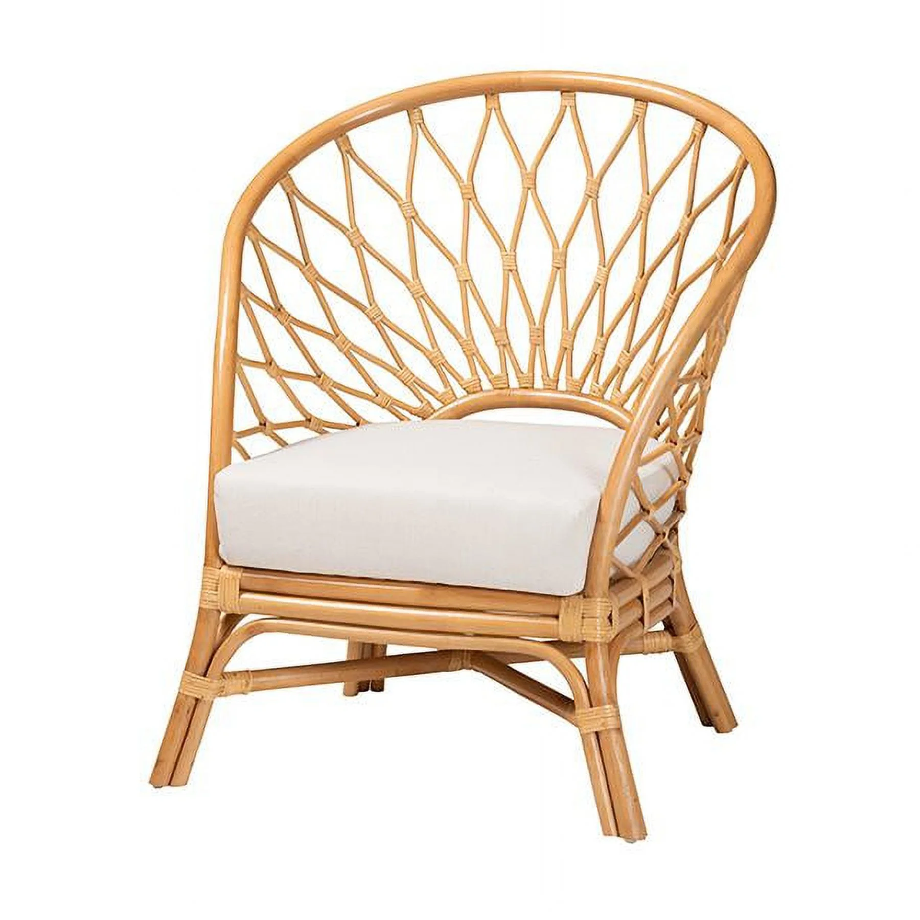 bali & pari Emmeline Bohemian Honey Rattan Accent Chair