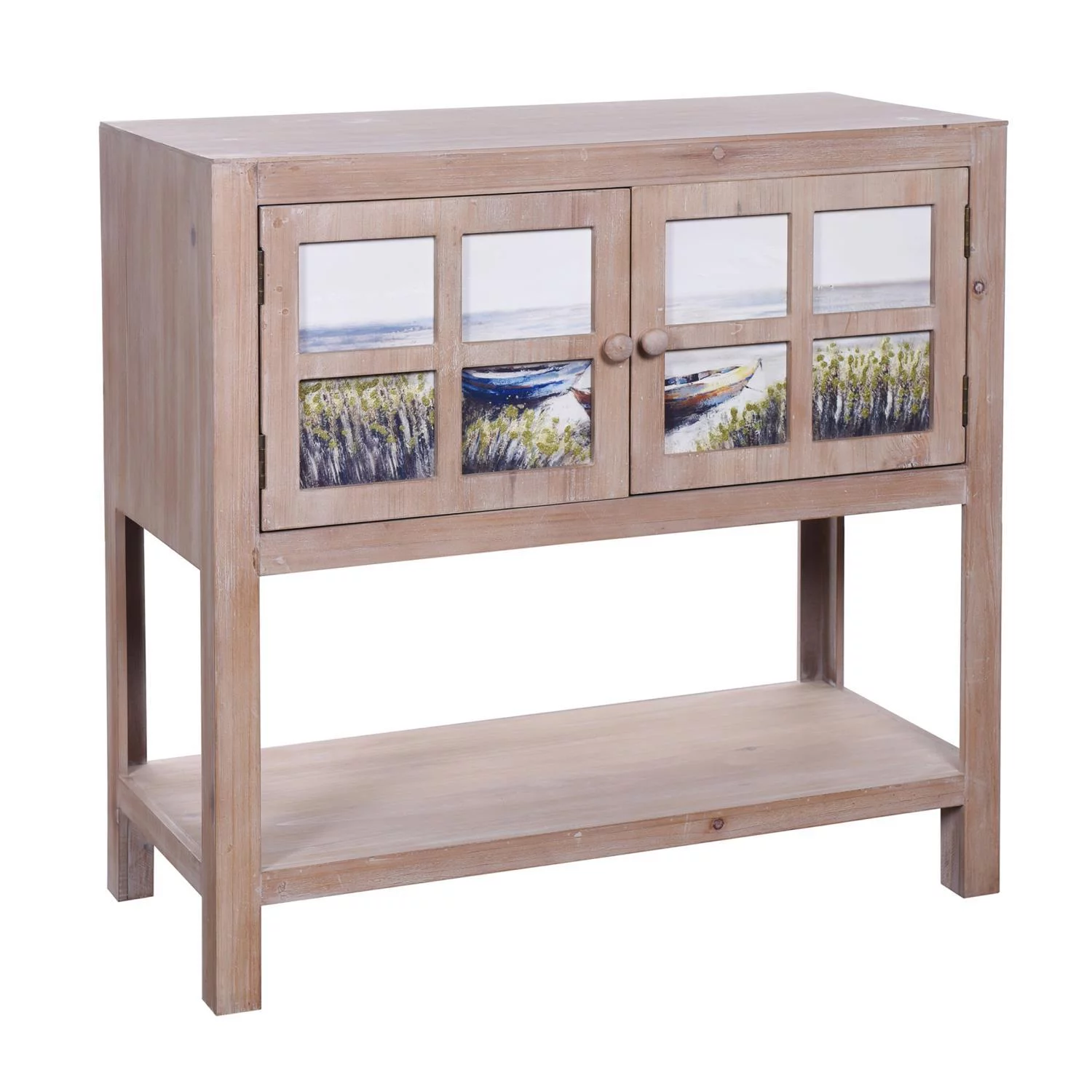 Stylecraft Home Collection - 2 Door Boat Scene Cabinet In Coastal Style-32