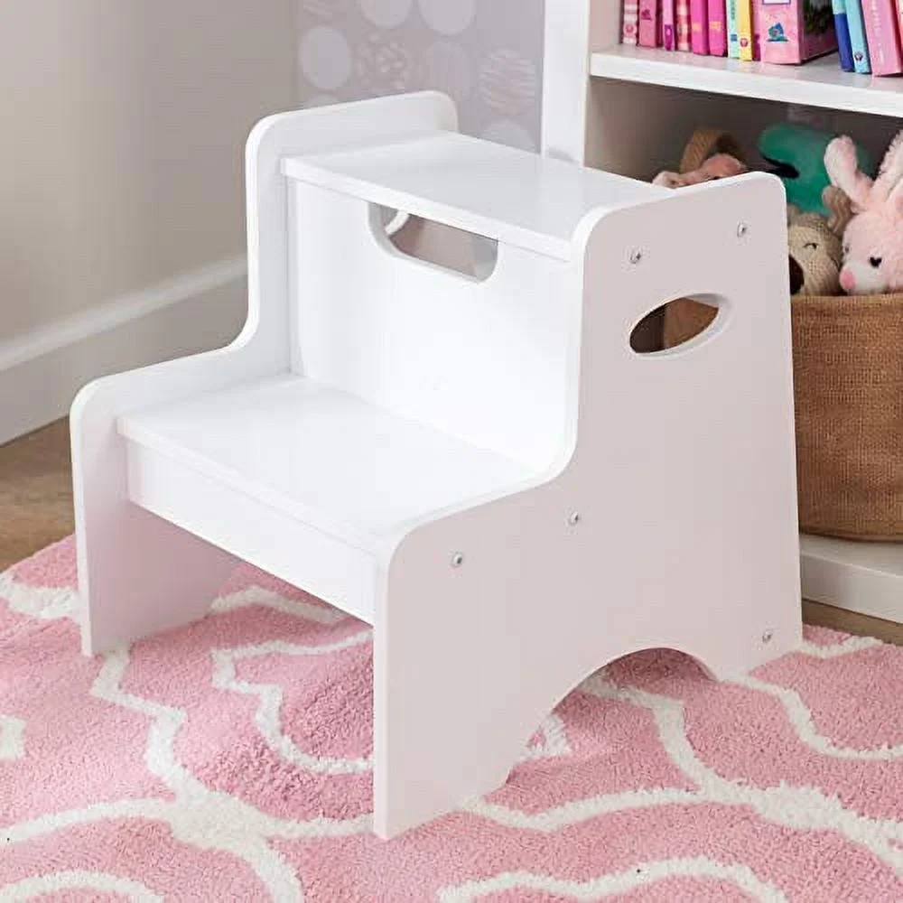 Two Step Stool - White