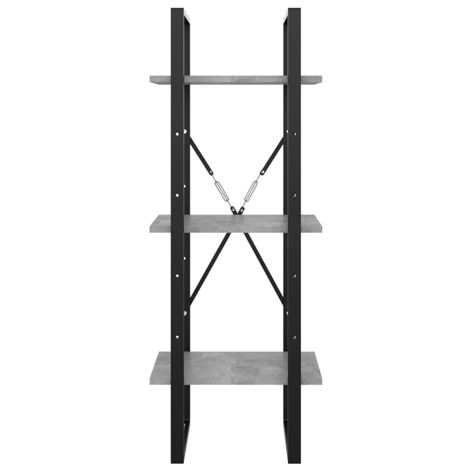 Aibecy 3-Tier Book Cabinet Concrete Gray 15.7