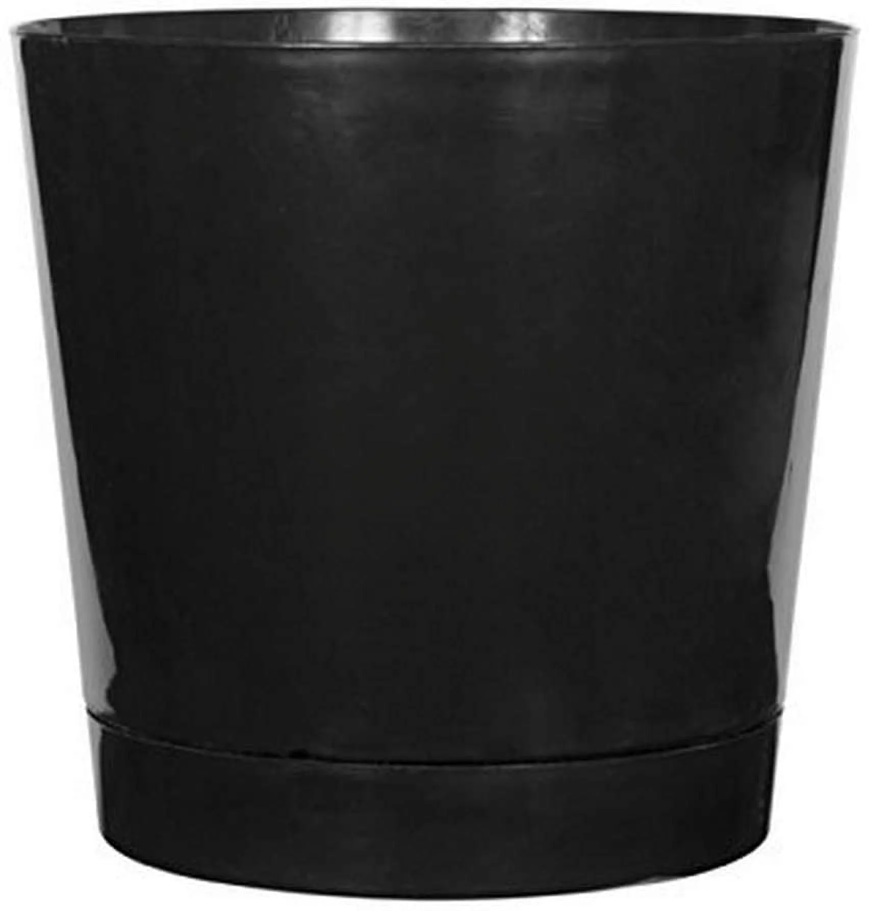 Novelty 11.8 in. H X 12 in. D Plastic Full Depth Cylinder Flower Pot Black