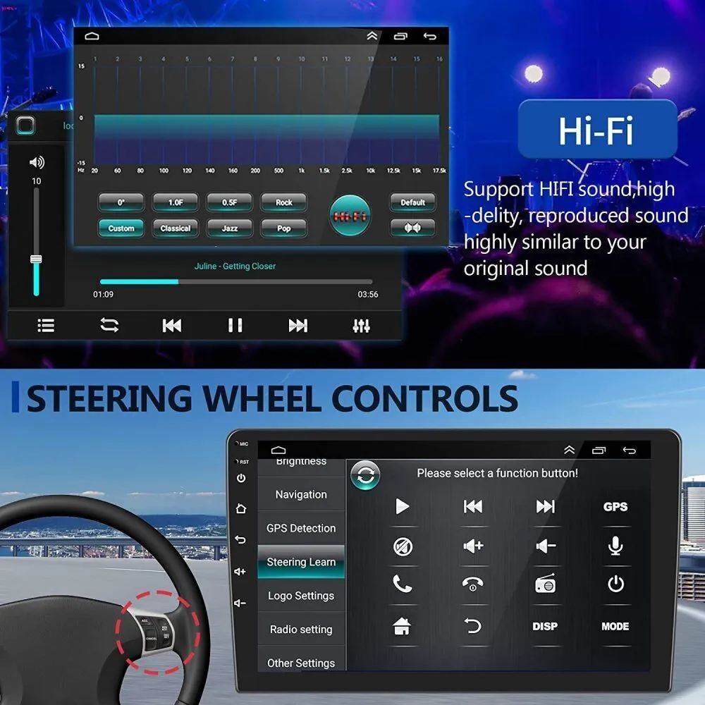 For 2012-2014 Toyota Camry Radio Car Carplay Android GPS Navigation 2+32GB