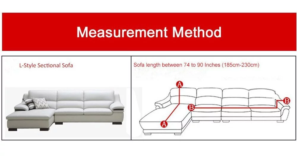 Topchancess Sofa Covers for L Shape, 2 Pieces Polyester Fabric Stretch Slipcovers 3 Seater (70