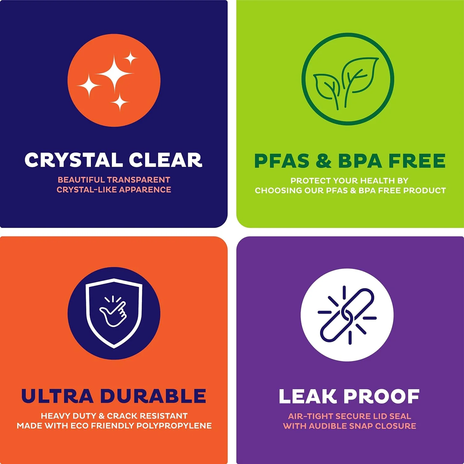 Stack Man [100 Sets - 24 oz.] Clear Plastic Cups with Straw Slot Lid, PET Crystal Clear Disposable 24oz Plastic Cups with lids