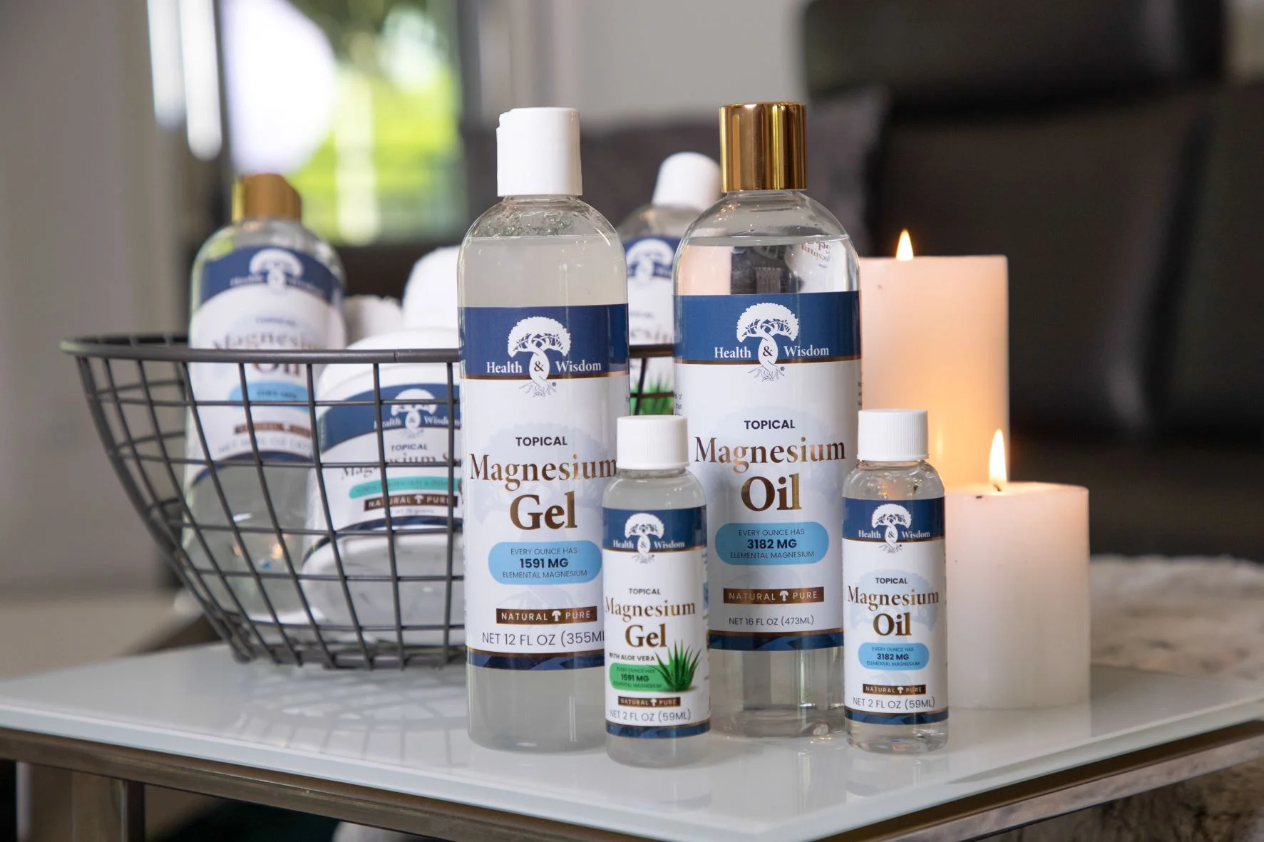 Health and Wisdom - Magnesium Gel with Seaweed Extract - 128 oz. (1 gal)