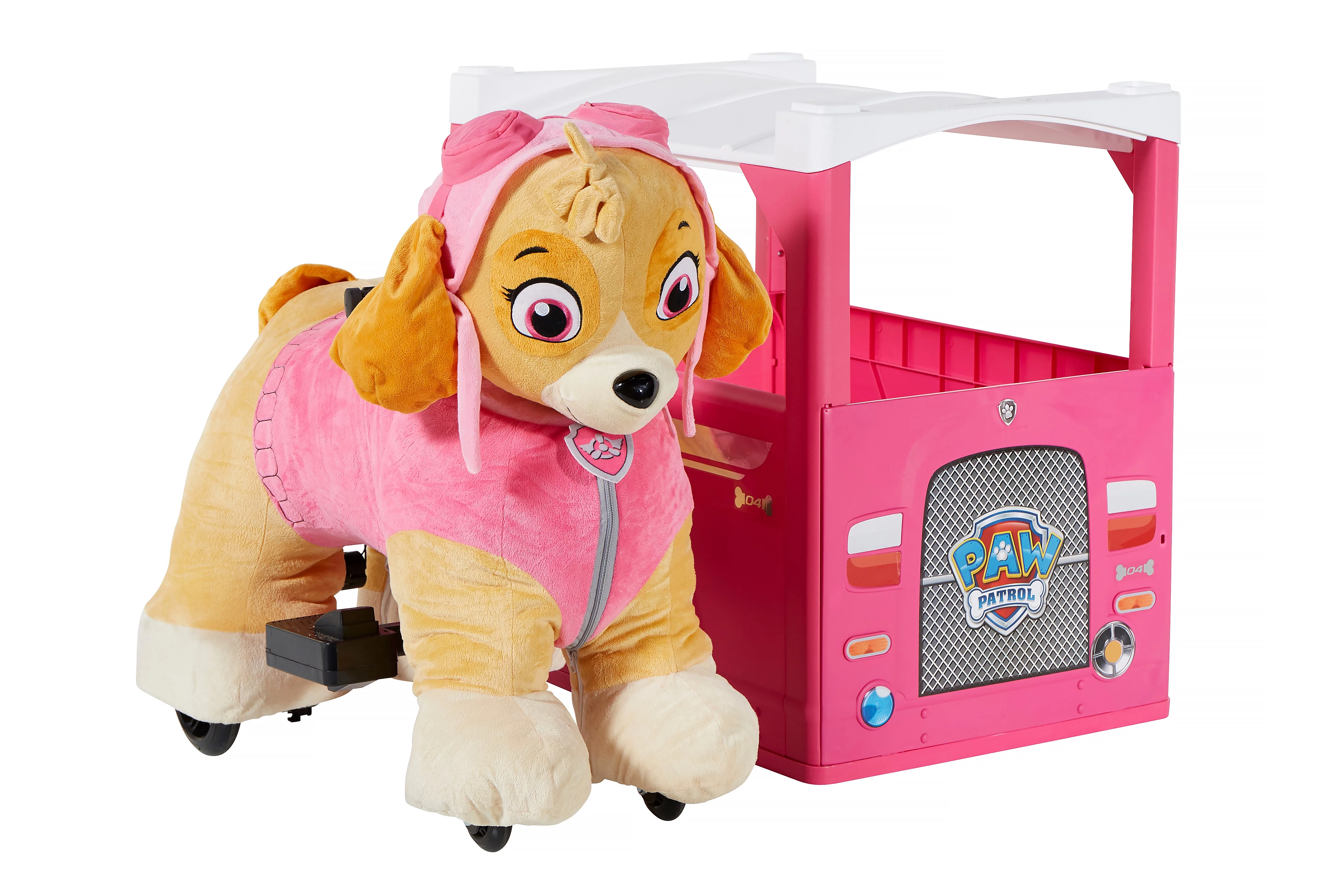 Paw Patrol 6 Volt Plush Skye Ride-on with Pup House Included by Dynacraft!