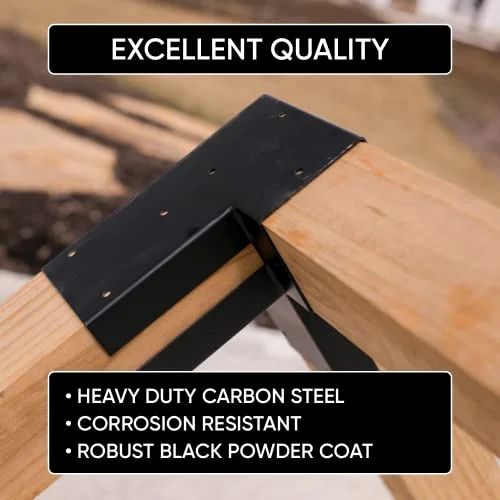 Pergola Kit, Pergola Stainless Steel 3-Way Right Angle Corner Bracket with Screws, Outdoor Pergola Hardware Kit for 4x4 Inch(Actual: 3.5x3.5 Inch) Wood Beams，Pergola/Gazebo Kit (4 Pack)