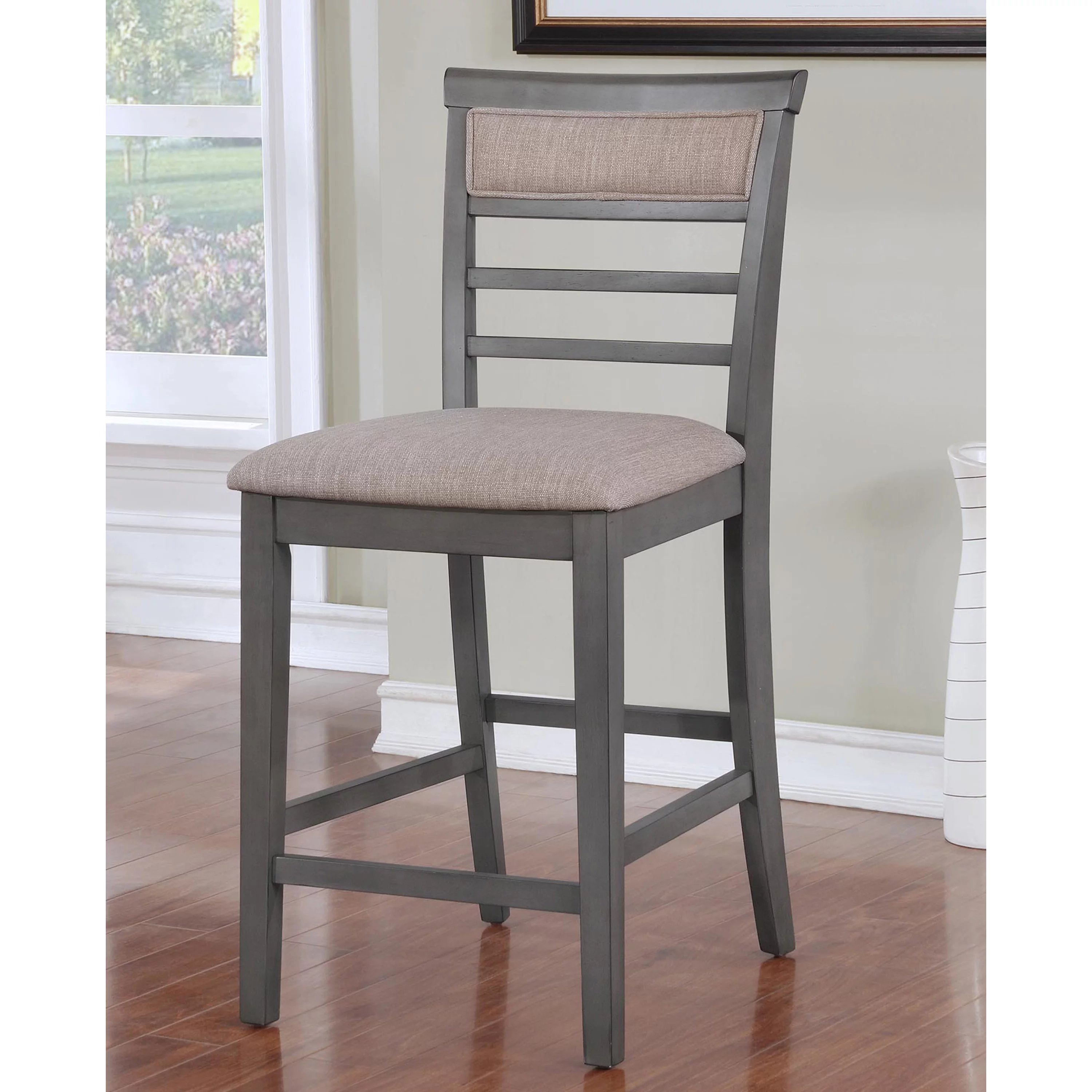 Furniture of America Mason 5-Piece Counter Height Dining Set, Gray