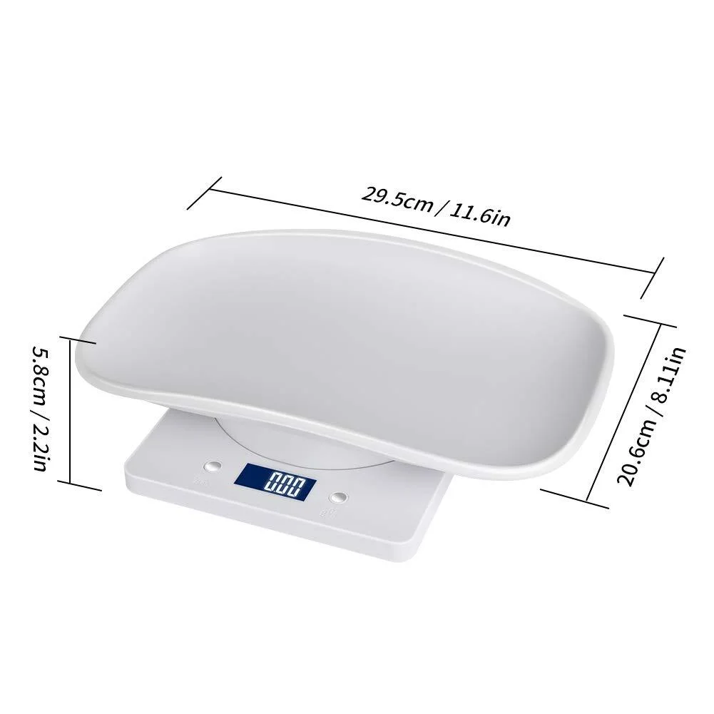 Welltop Digital Pet Scale, Pet Weight Scale Mini Food Weight Scale with LCD Display, 4 Weighting Modes(oz/ml/lb/g) for Pets and Kitchen Measuring Small Cats, Dogs, Food, Capacity up to 10kg/22lb