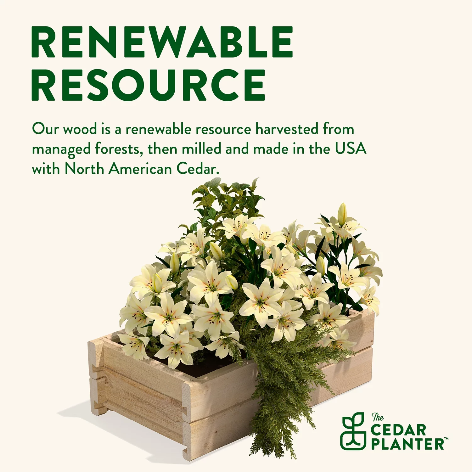 Greenes Fence 21 in. x 11 in. x 7 in. Cedar Wood Planter Box with Wall Mount Brackets