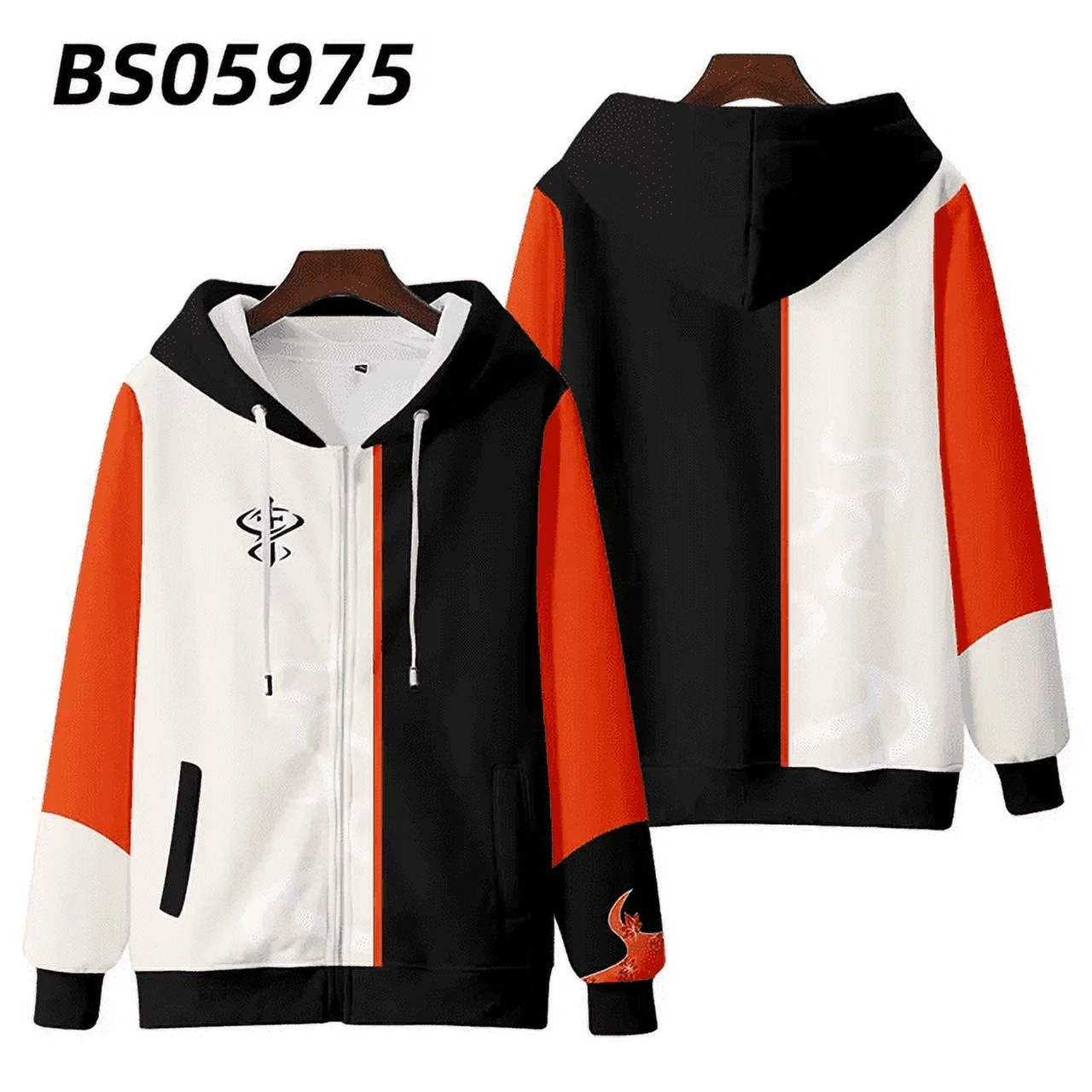Game Genshin Impact Kaedehara Kazuha Hoodie with zipper Sweatshirt Anime Genshin Kazuha Cosplay Costume Streetwear Hoodie Jacket Women Men