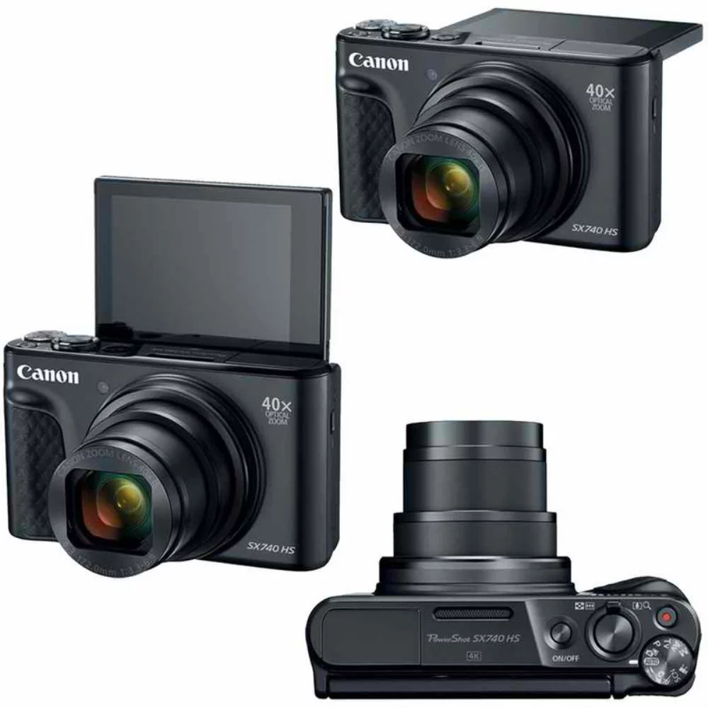 Canon PowerShot SX740 HS Digital Camera 40x Optical Zoom with 64GB PRO Kit Black