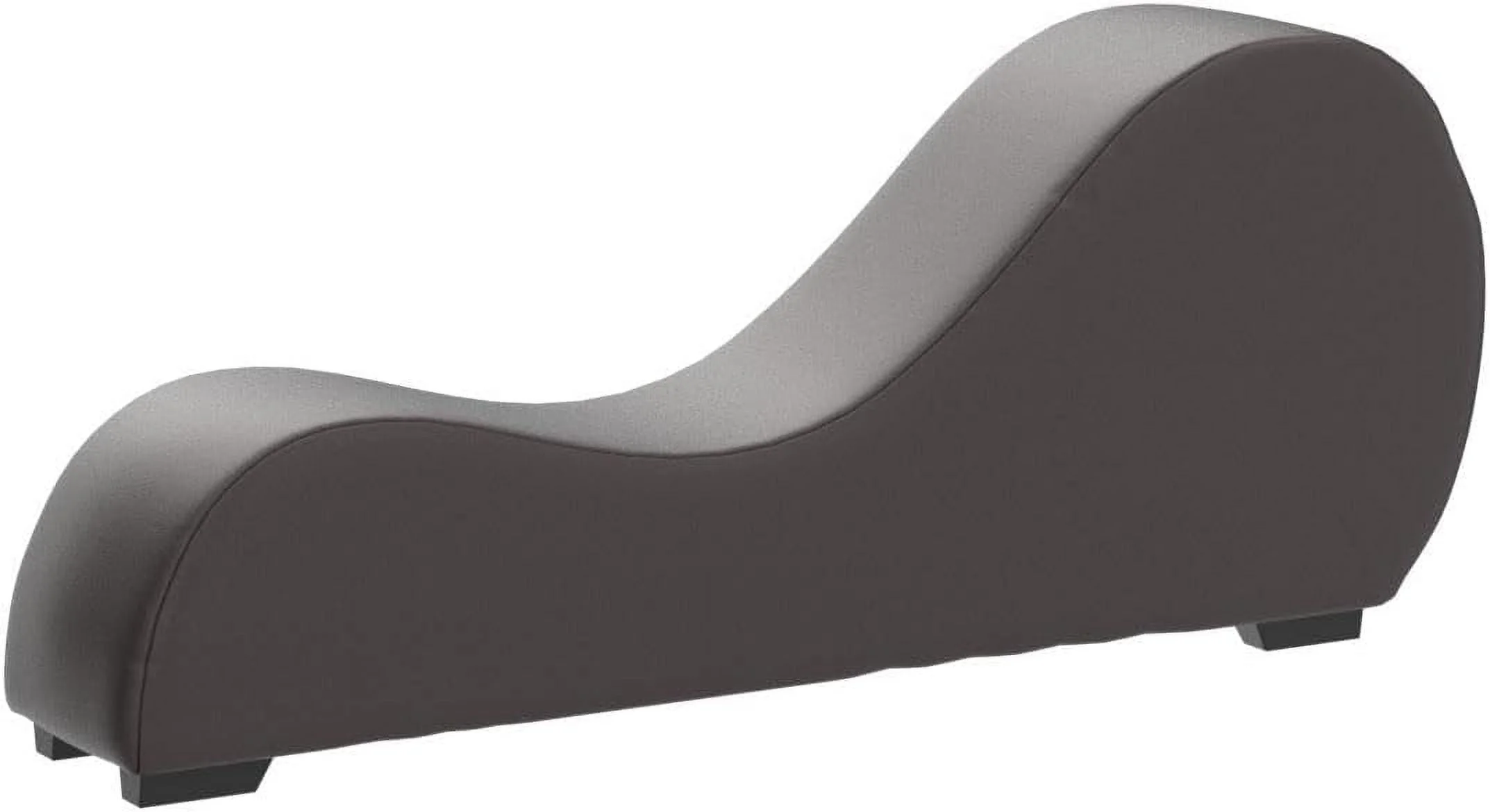 Kolar Faux Leather Yoga Chaise Lounge Chair, Relaxation, Streching, In Brown