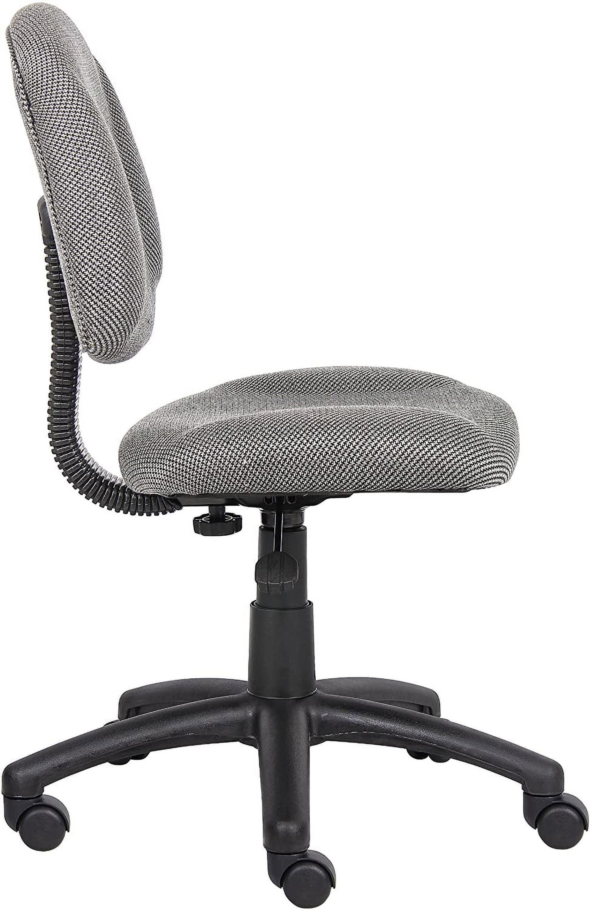 Perfect Posture Delux Fabric Task Chair without Arms in Grey
