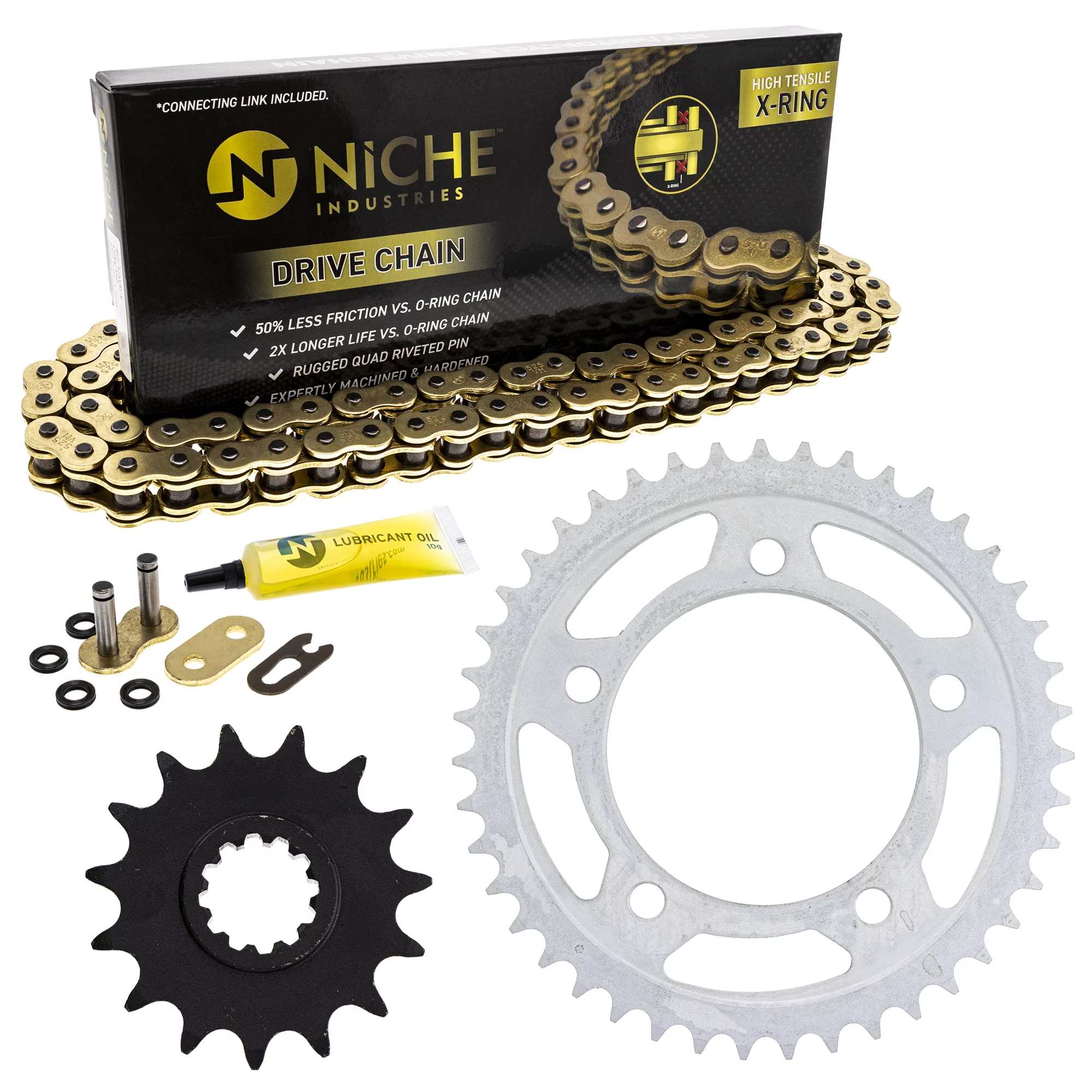Niche Sprocket Chain Set for Honda CB600F Hornet 15/43T 525 X-Ring Motorcycle MK1004866