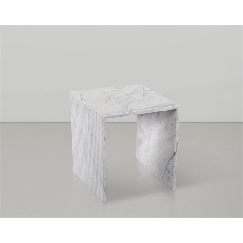 Meridian Furniture Lucca White End Table